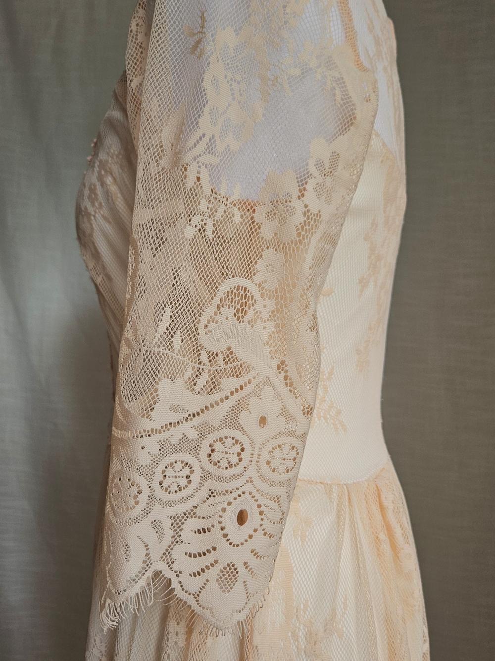​Soieblu Peach Lace Dress - NWOT - Size S - Romantic Boho Mini Dress - Picture 7 of 15
